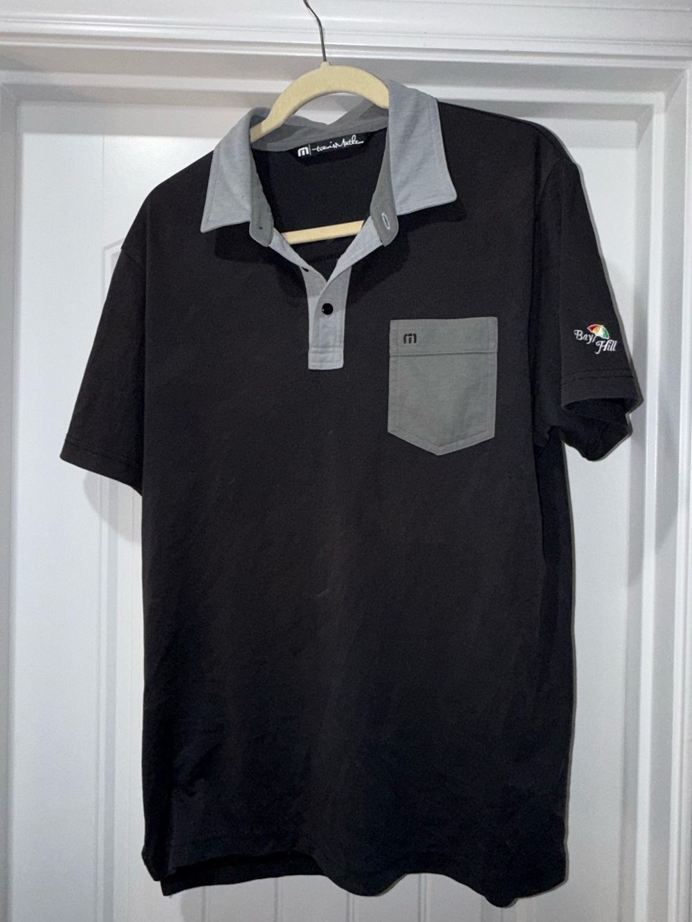 FootJoy Two-Tone Black & Gray Polo Shirt